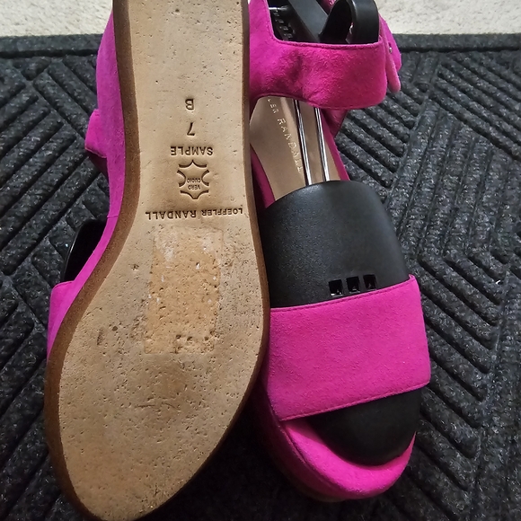 Loeffler Randall Fuchsia Wedge Sandals - Picture 6 of 8